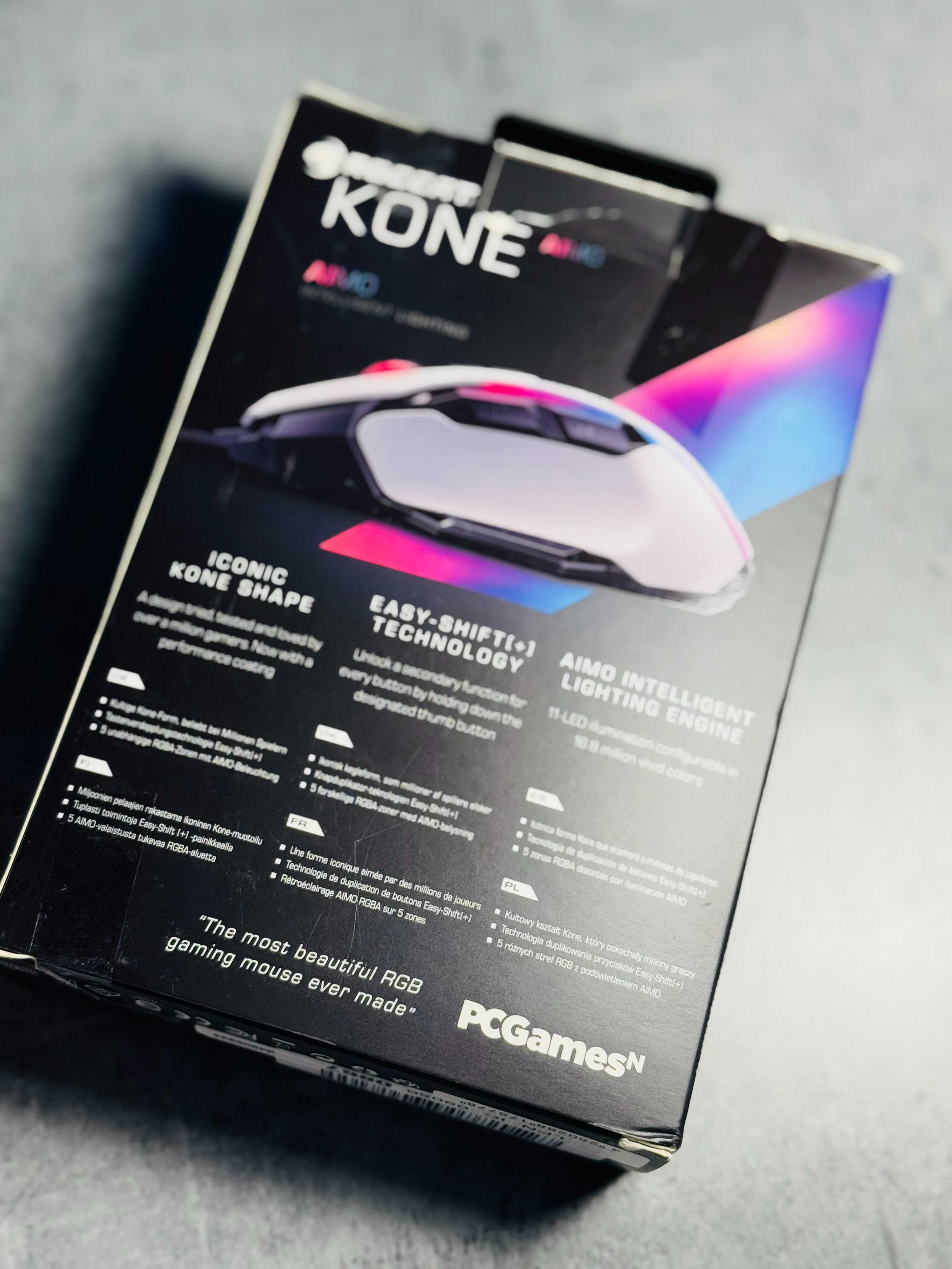 Roccat Kone AIMO – mysz gamingowa z podświetleniem RGB (biała)