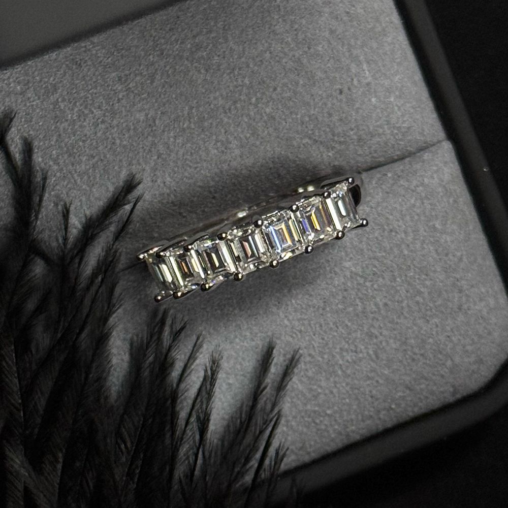 !!НОВИНКА!! Каблучка напівдоріжка з діамантами(муассанітами) 2.1ct