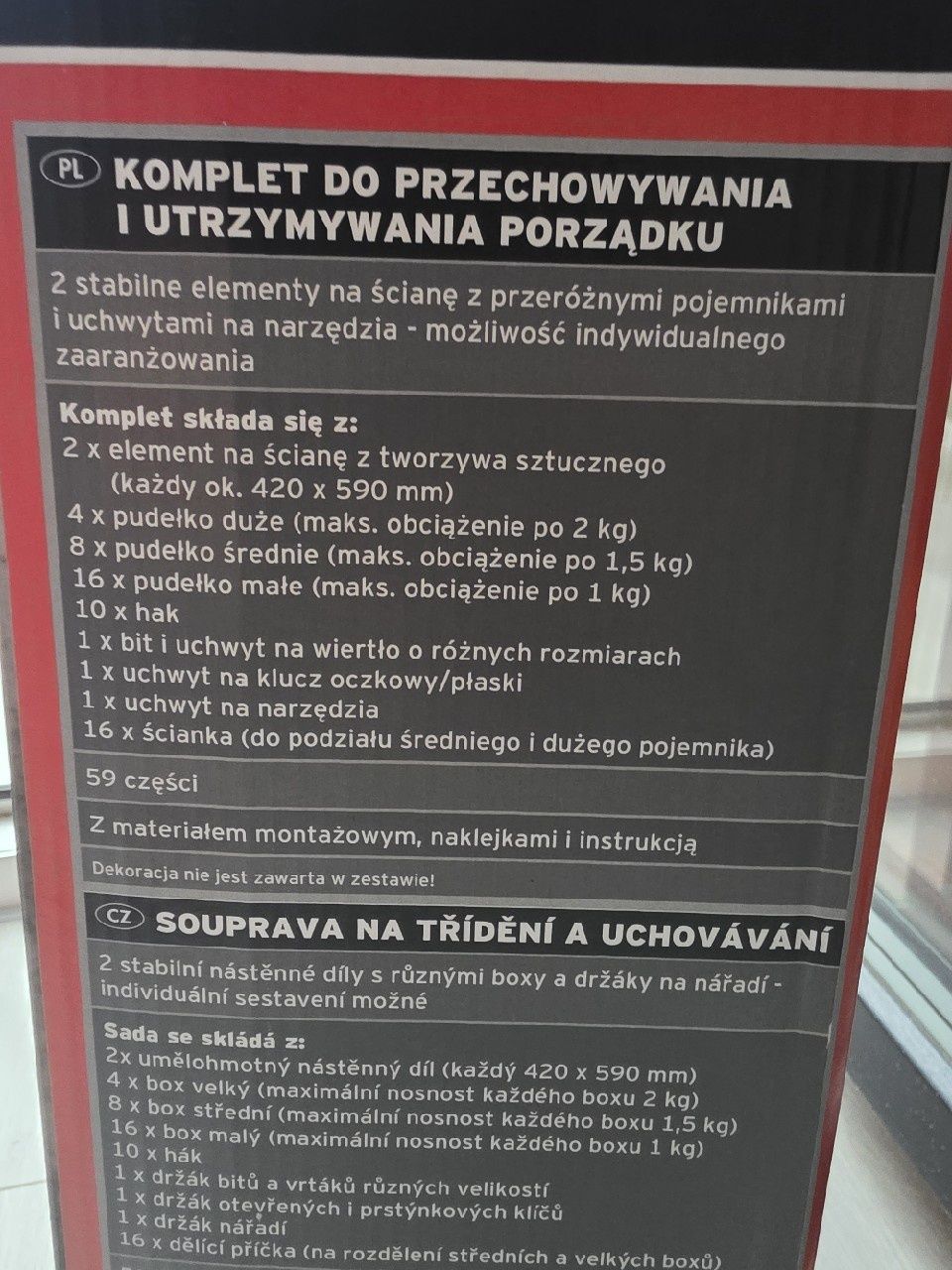 Powerfix Profi komplet do przechowywania i utrzymywania porządku garaż