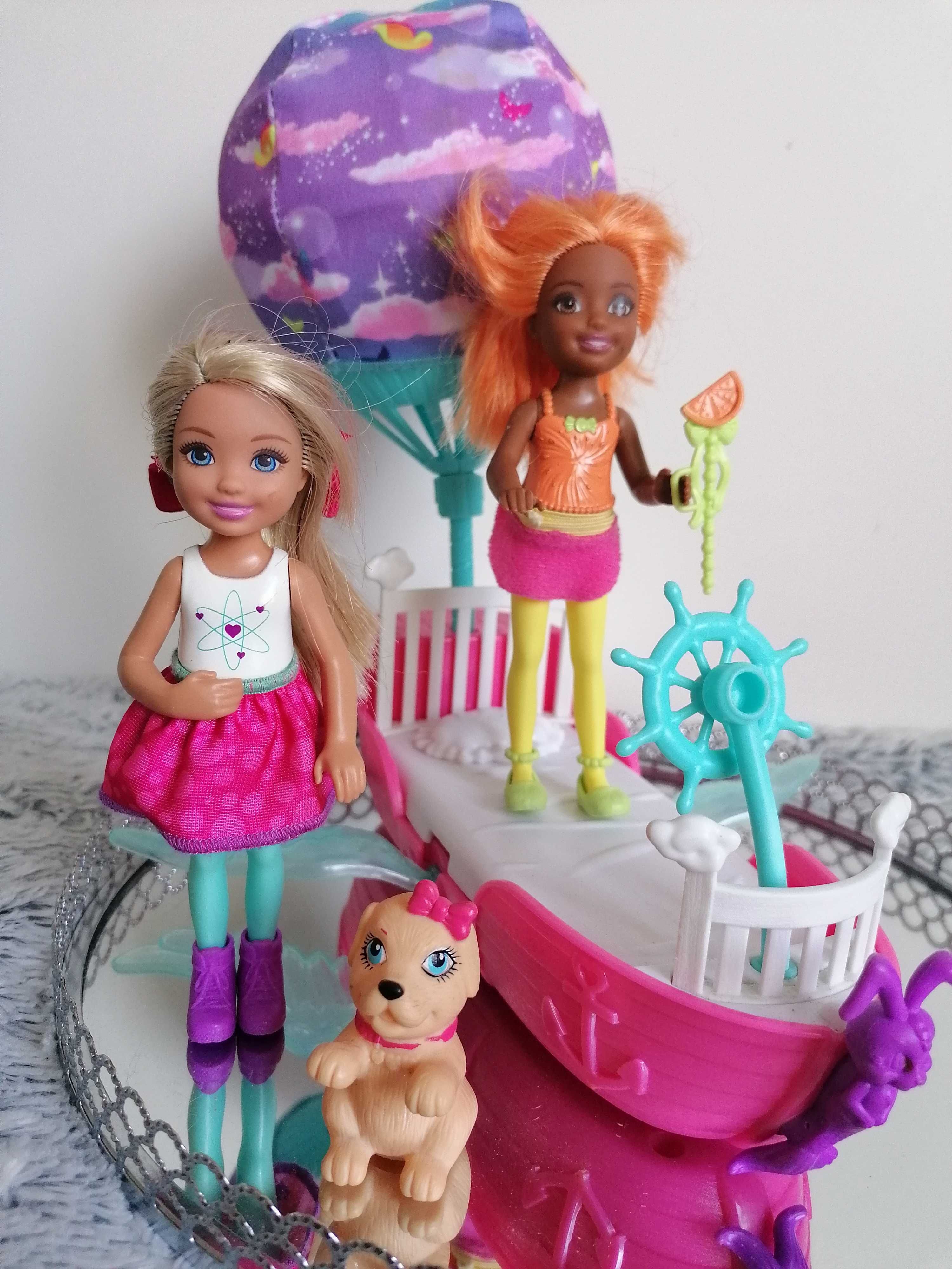 Barbie, Statek Chelsea +przyjaciółka +PIES-ZESTAW BARBIE