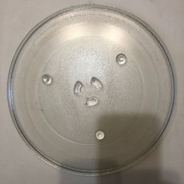 Тарелка стеклянная для микроволновки 28,5 см, роллер, подставка