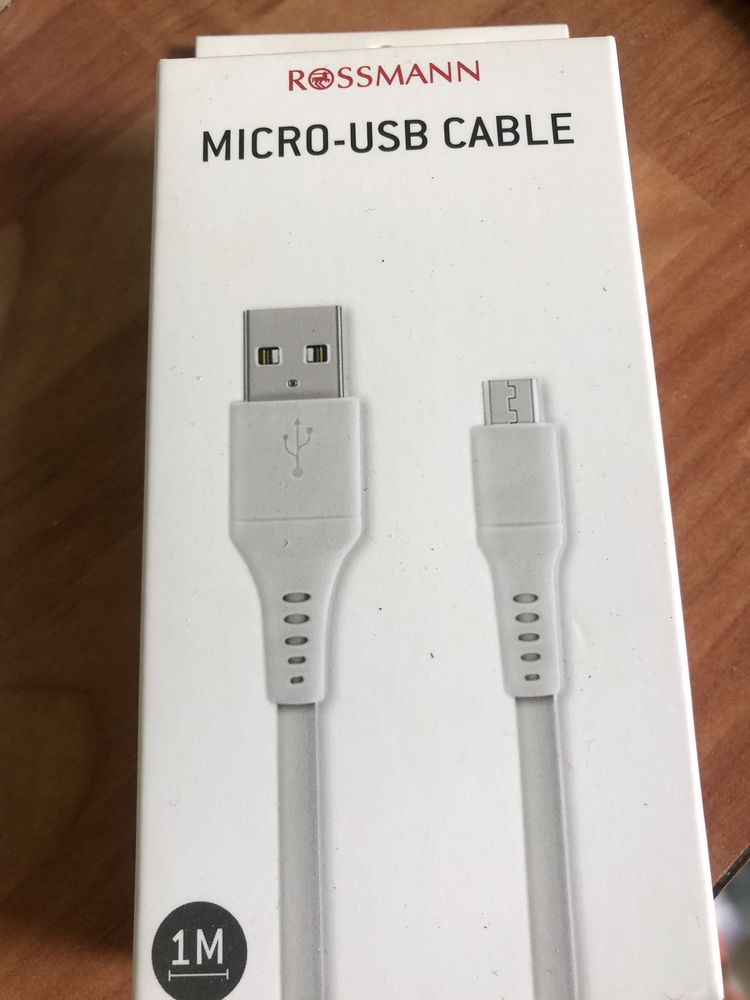 Kabel do ładowania Micro-Usb długość 1 m 2.1 Amperów biały