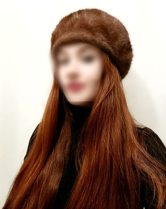Берет женский из меха норки, 57 размер