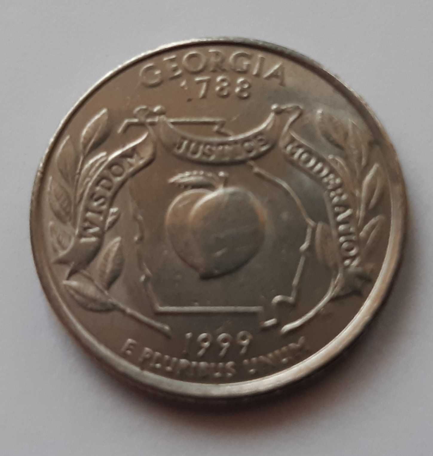 Moneta USA QUARTER DOLLAR 1999 P - STAN GEORGIA - 25 centów - Piękna!