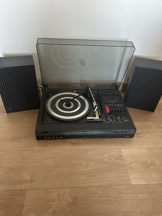 Antigo Gira Discos Fidelity Music Centre com Colunas