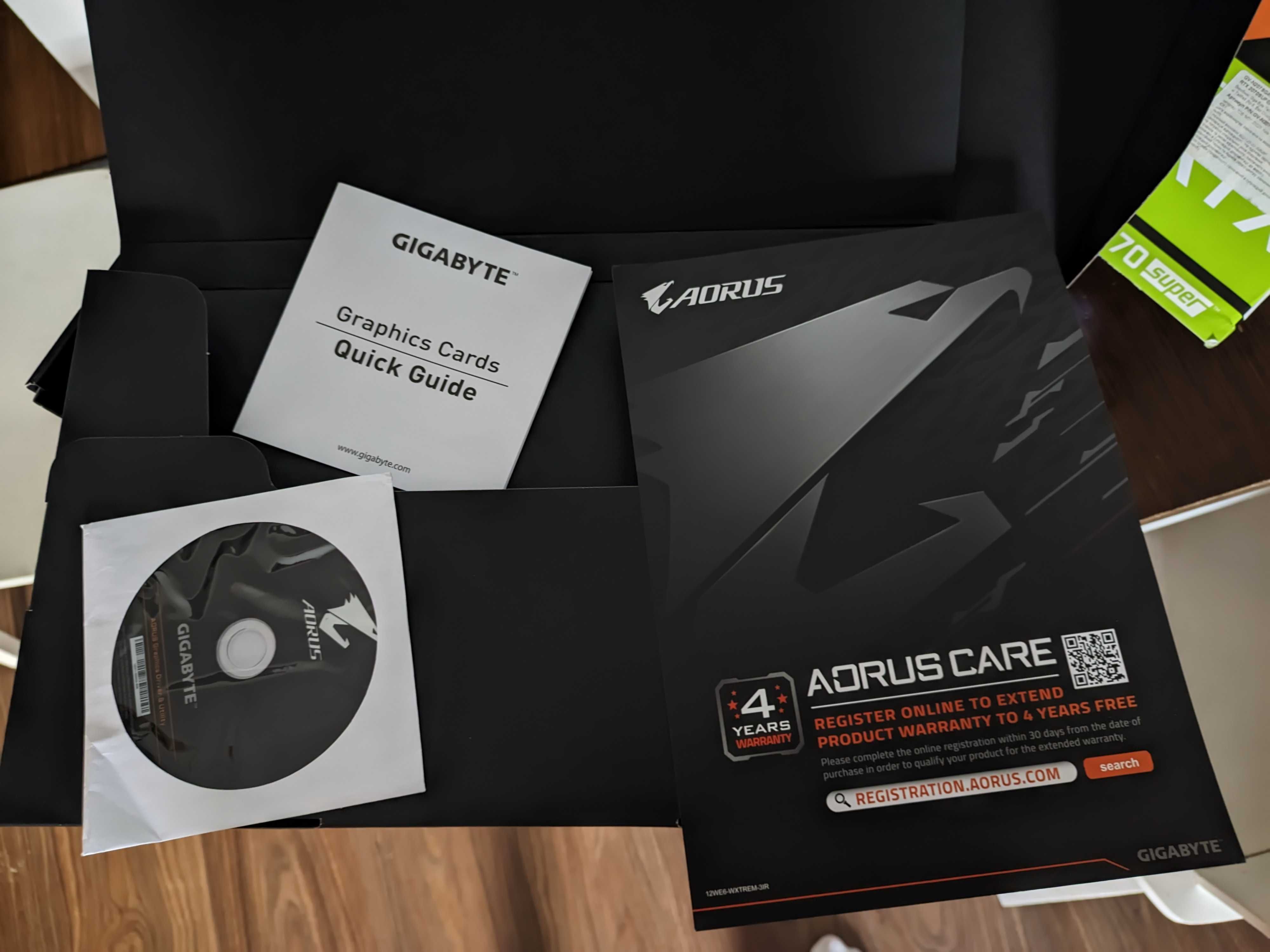 Gigabyte AORUS RTX 2070 SUPER 8GB OC – Stan idealny! pełny komplet