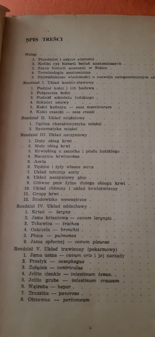 Zarys Anatomii Funkconalnej Człowieka  dla studentów biologii