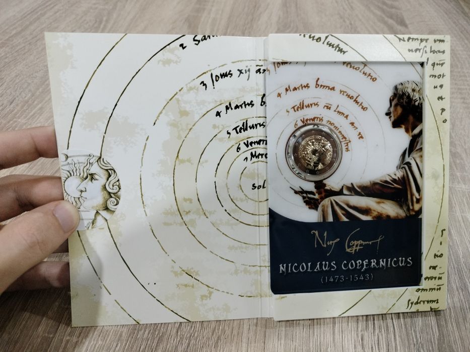 Moeda Comemorativa BNC 2€ Nicolaus Copernicus Malta 2023