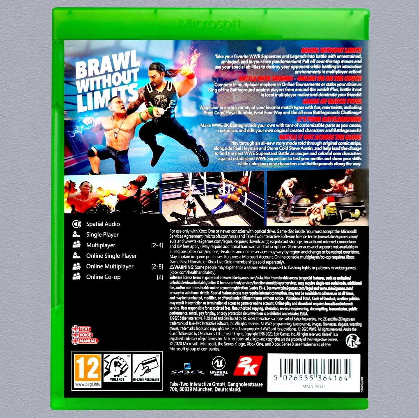 WWE W2K BattleGrounds Xbox One Pudełko Wrestling W Angielska