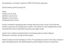 Oryginalny wyłącznik emulator START/STOP  OFF Opel Astra J Zafira C Mo