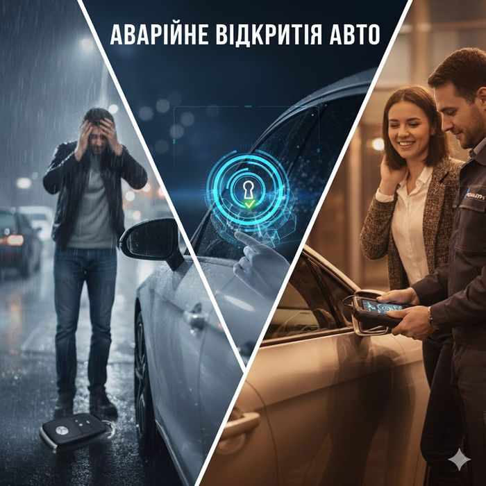 Аварійне відкриття автівок,любої марки.