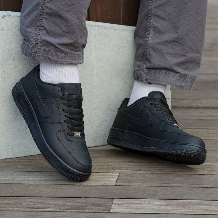 РОЗПООДАЖ‼️Кросівки Nike Air Force 1 Low Black Premium (Чорні),форси,е