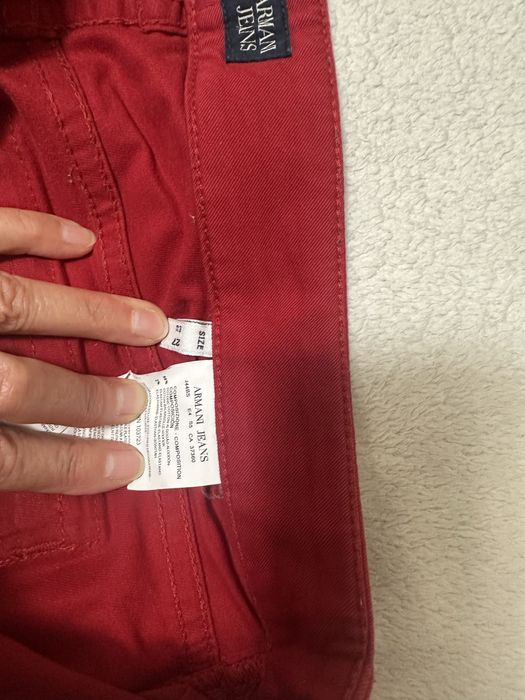 Spodnie Armani Jeans czerwone