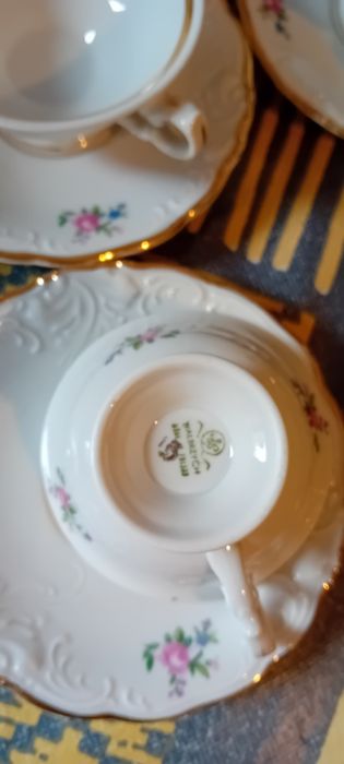 Serwis kawowy złocony Wałbrzych vintage