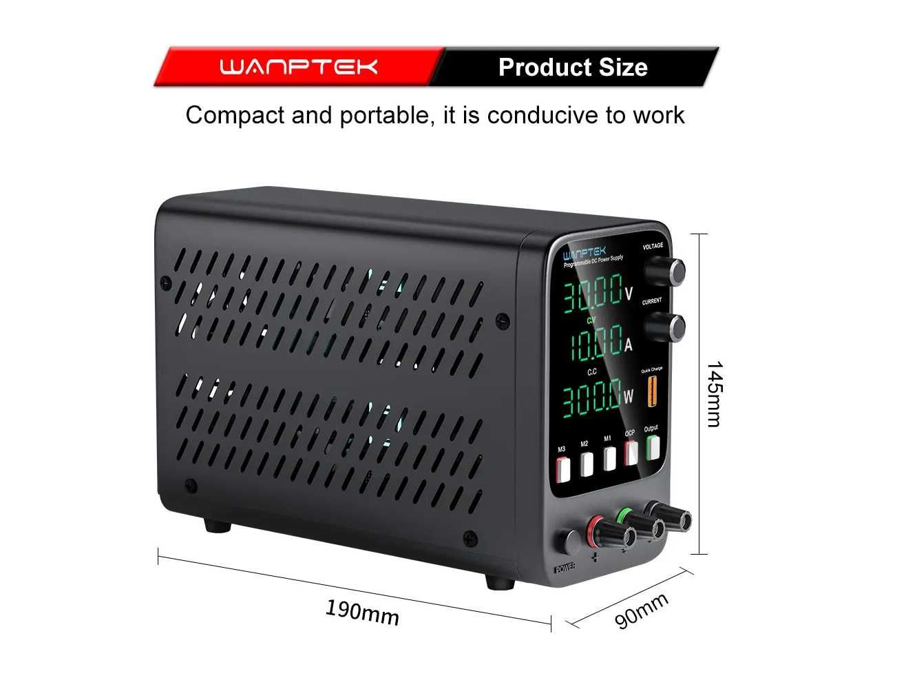 Лабораторный блок питания Wanptek 30 В, 10 А, APS3010H