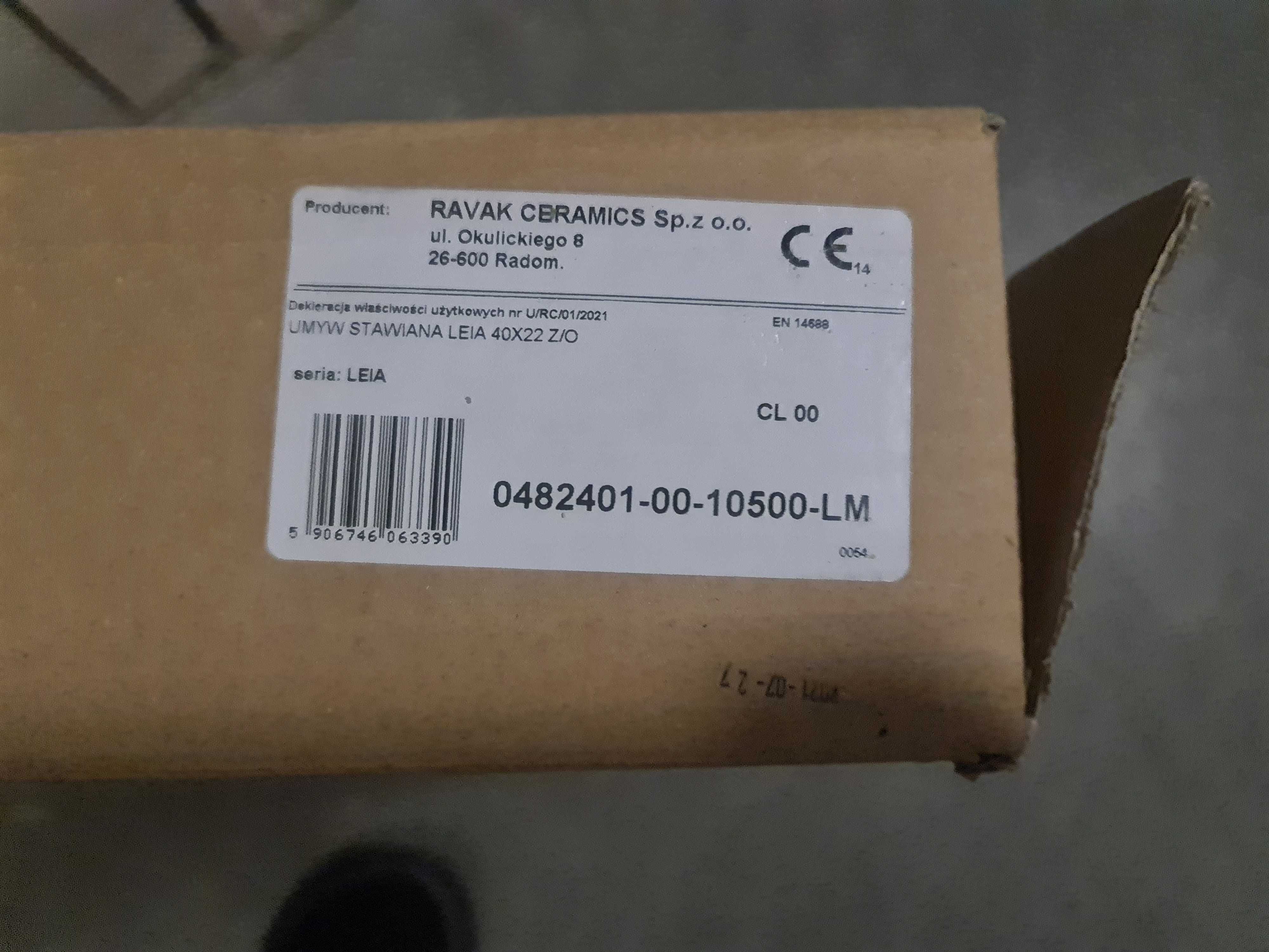 Umywalka nablatowa leia 40x22 Z/O