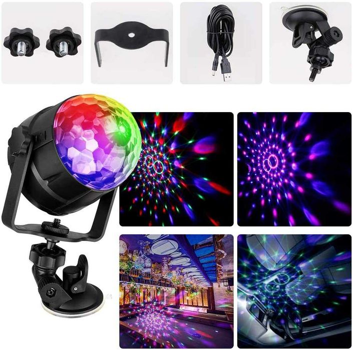 Bola de Luz Giratória decoração festa Promoção Fim de Ano DESCONTO