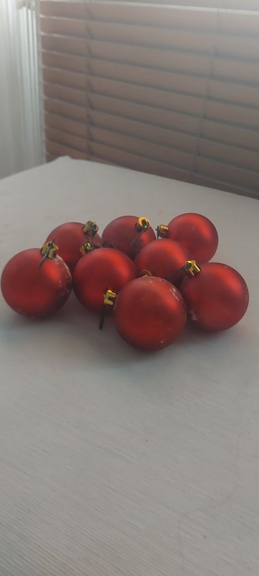 Bolas Natal cor mate pendente incluído (8 unidades) otimo estado