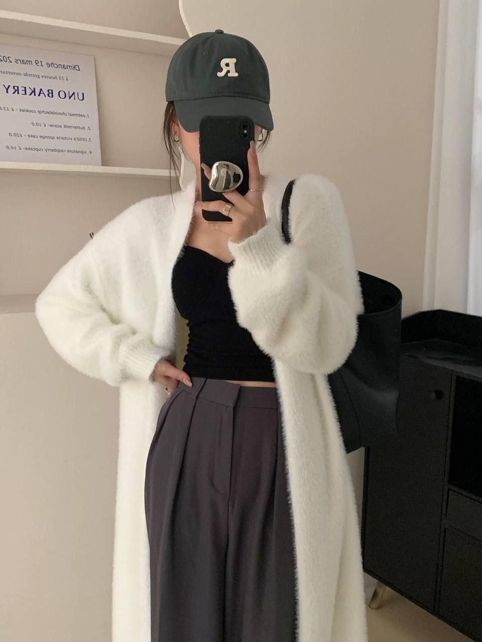 Кардиган длинный тёплый лёгкий