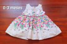 Vestido borboletas bebé 0-3 meses