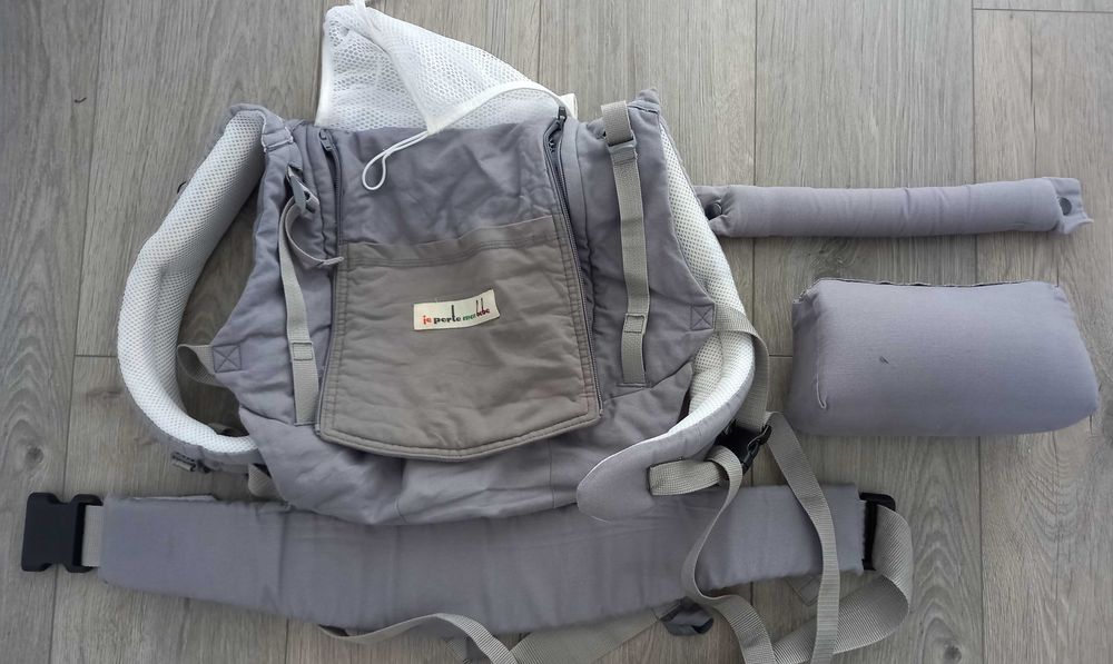 Mochila porta bebé - PhysioCarrier Cinzenta