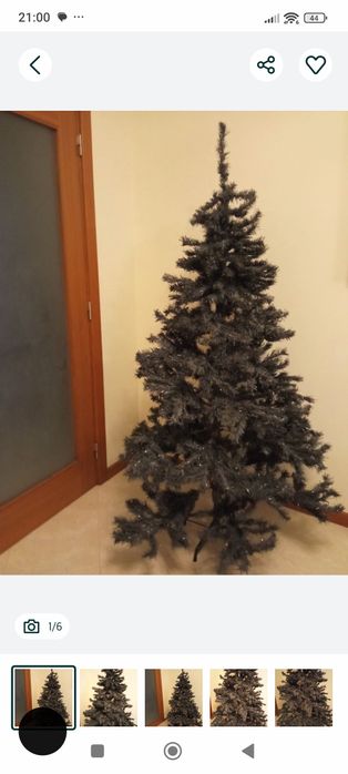 Árvore de Natal  preta. 1 .80 metro