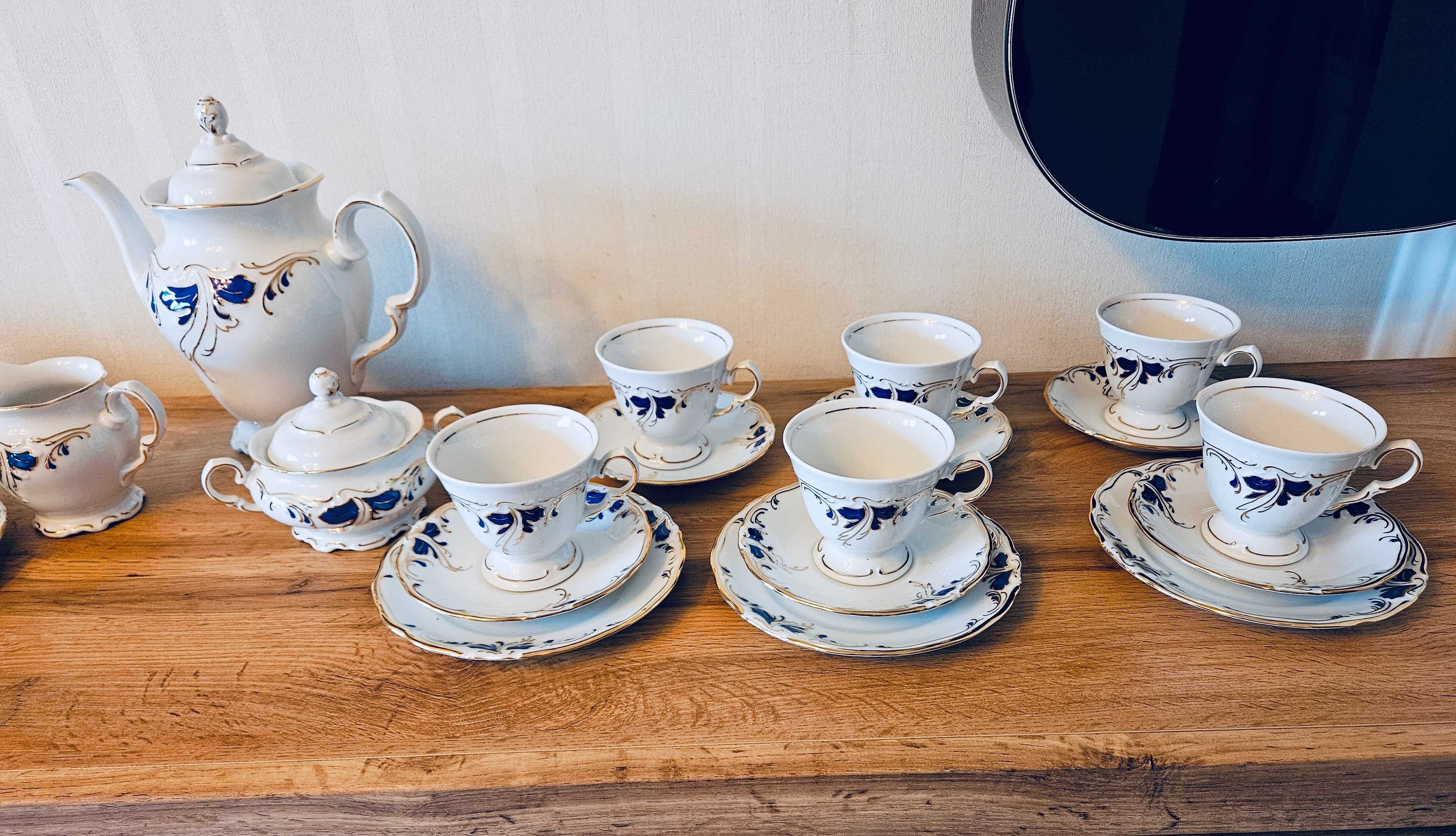 Serwis obiadowy i kawowy dla 12osób Porcelana Polska Demeter Fryderyka