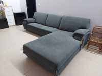 Sofa em tecido cinza