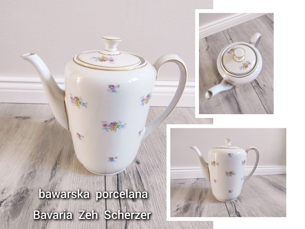 Dzbanek do kawy, herbaty / imbryk bawarska porcelana Zeh Scherzer