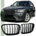 Grelha desportiva preta brilhante para BMW X1 E84 2009 a 2015