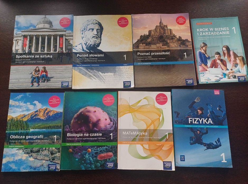 Książki, podręczniki 1 klasa technikum, liceum stan bardzo dobry
