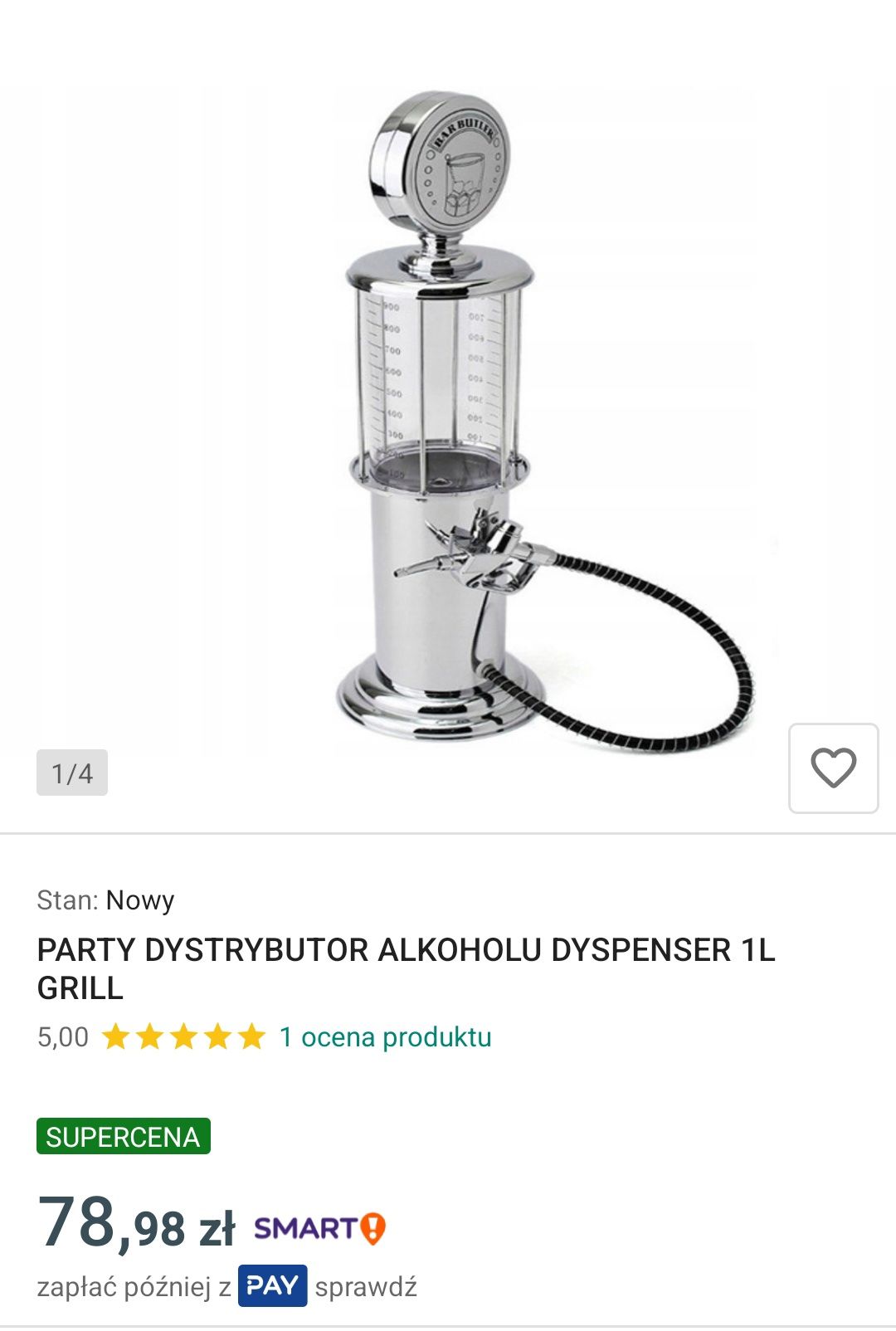 1L Party Dystrybutor Dyspenser Dozownik Karafka