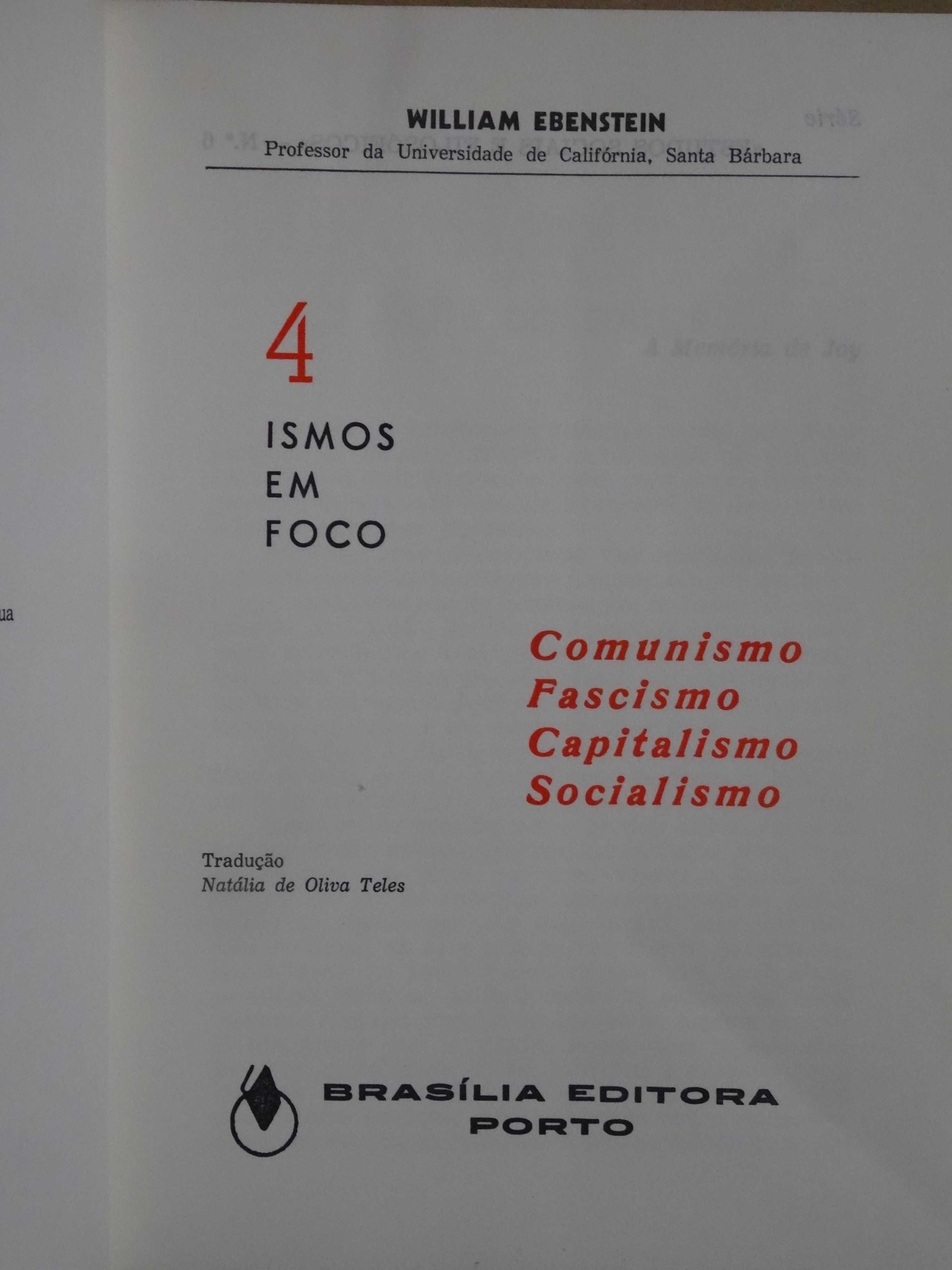 4 Ismos Em Foco  de William Ebenstein