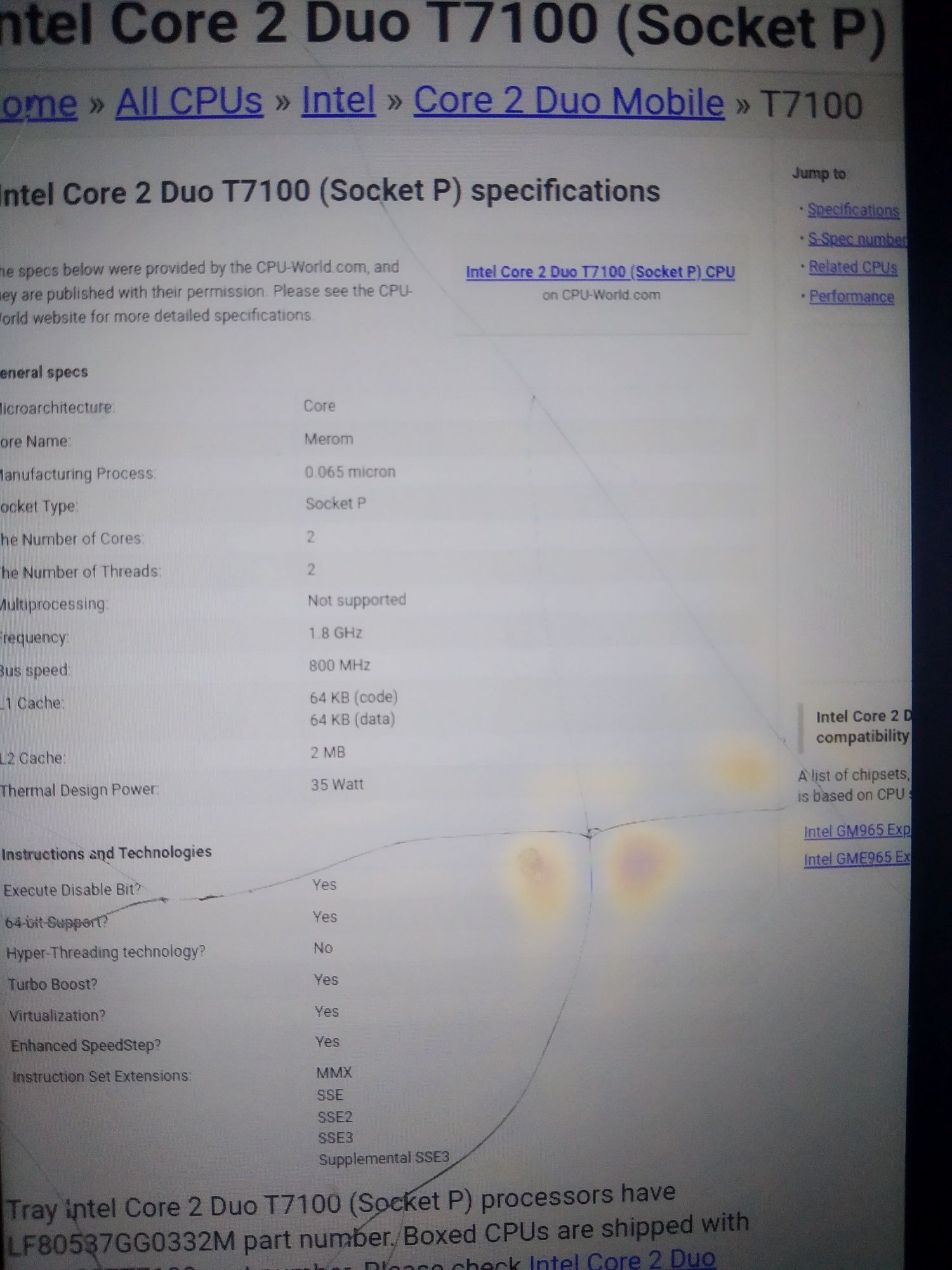 2шт процессоры Core 2 Duo для ноутбука