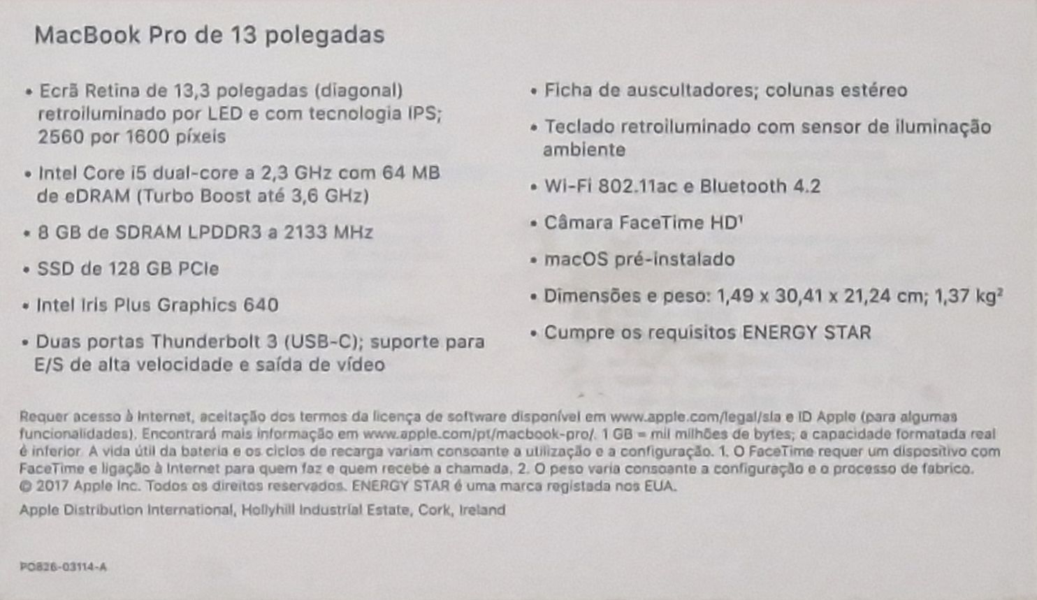 MacBook Pro - Semi-novo, 2017