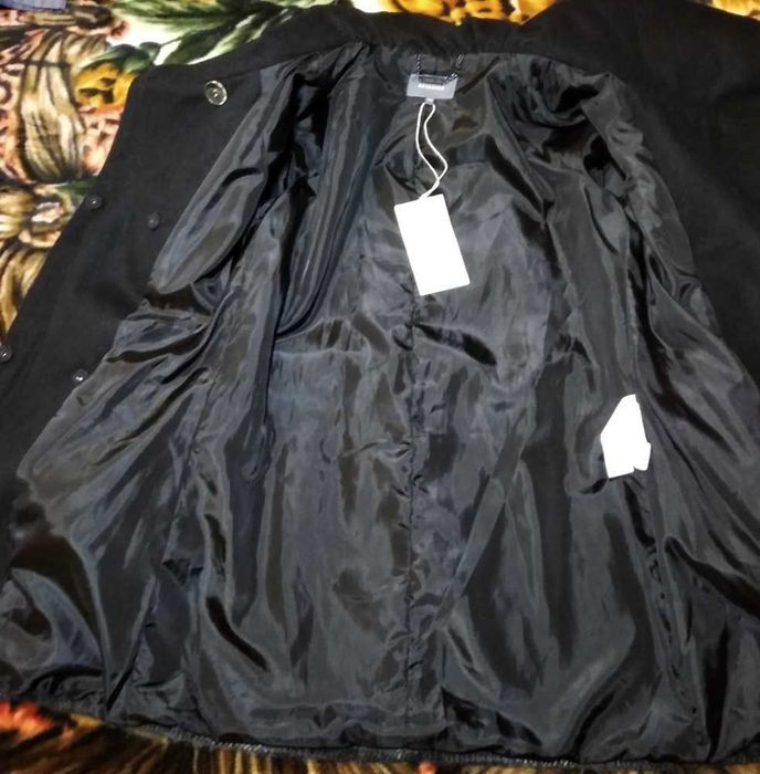 Серое Пальто клетчатое с шерстью на девочку пальто сіре на 155-164