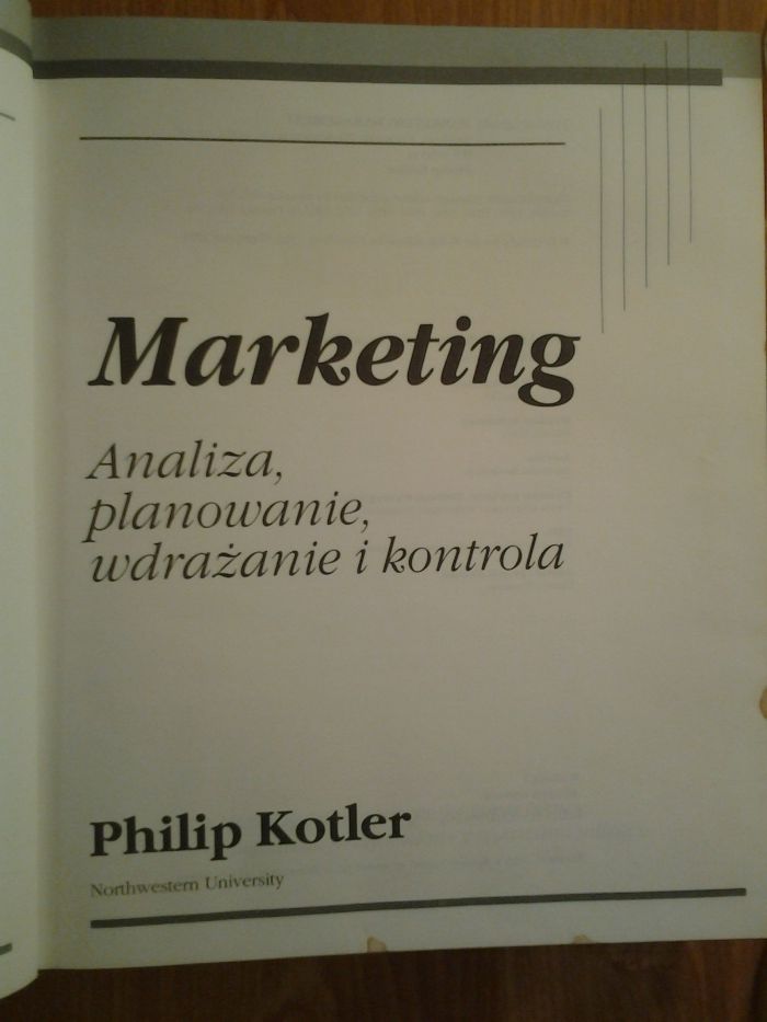 Marketing. Analiza, planowanie, wdrażanie i kontrola