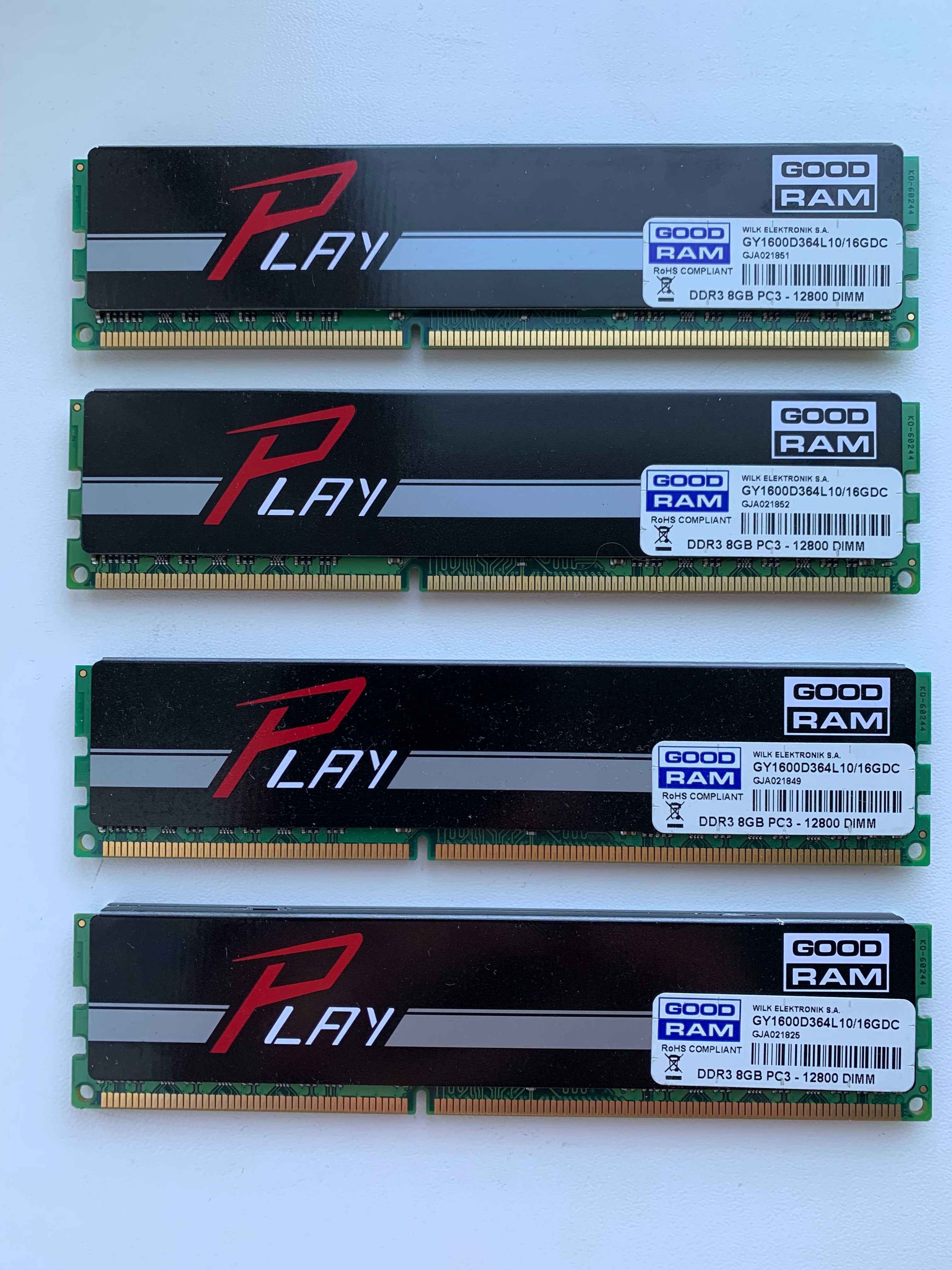 Оперативная память Goodram DDR3-1600 2*16GB (Kit of 2x8192) Play black
