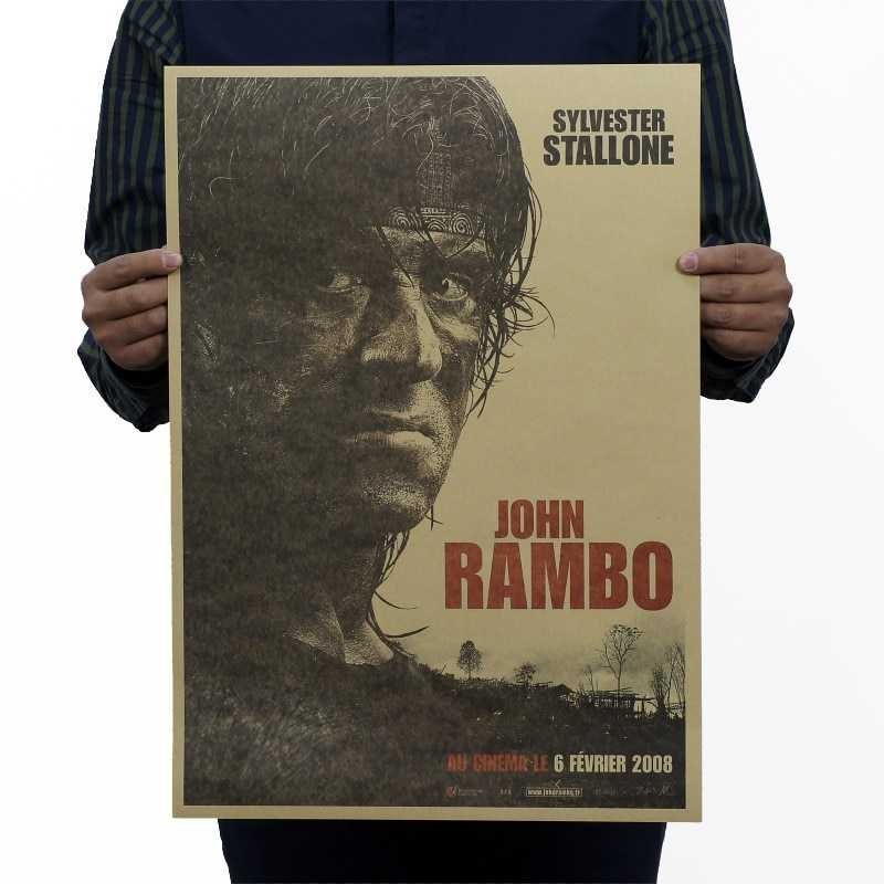 Плакат постер на крафтовой бумаге Джон Рэмбо Rambo Сильвестр Сталлоне