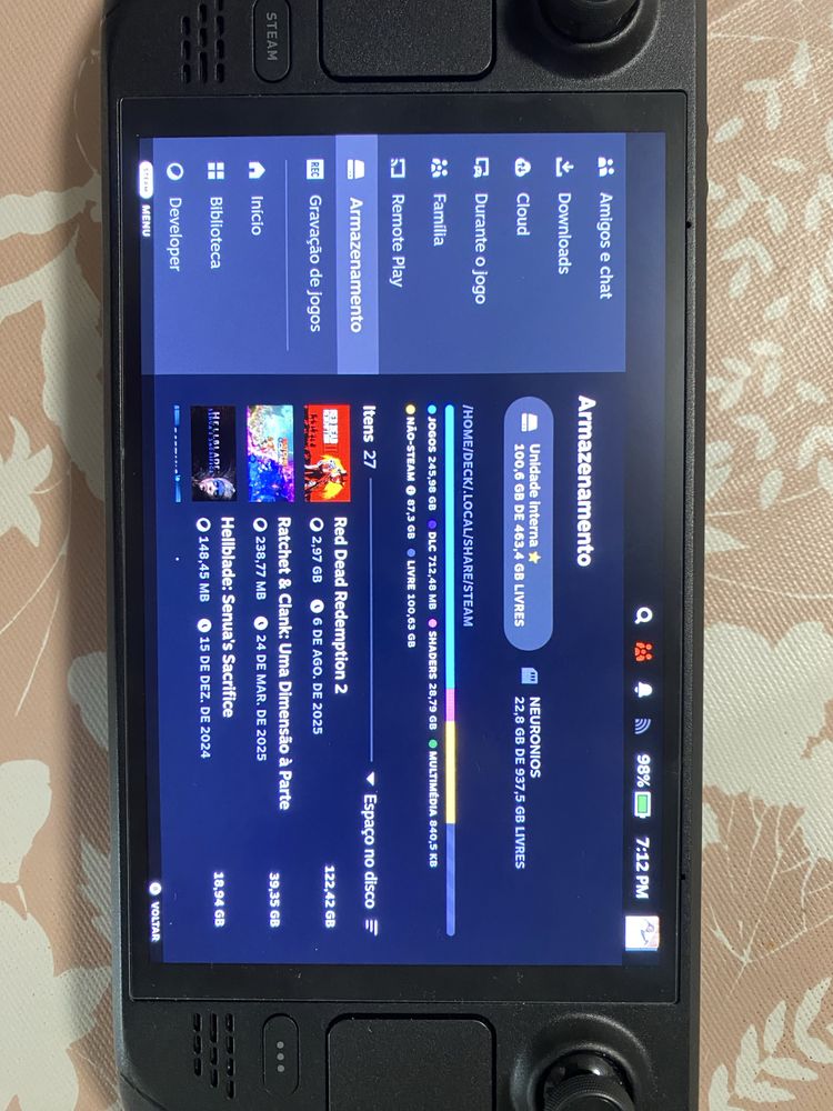 Steam Deck Oled 512Gb + 1Tb