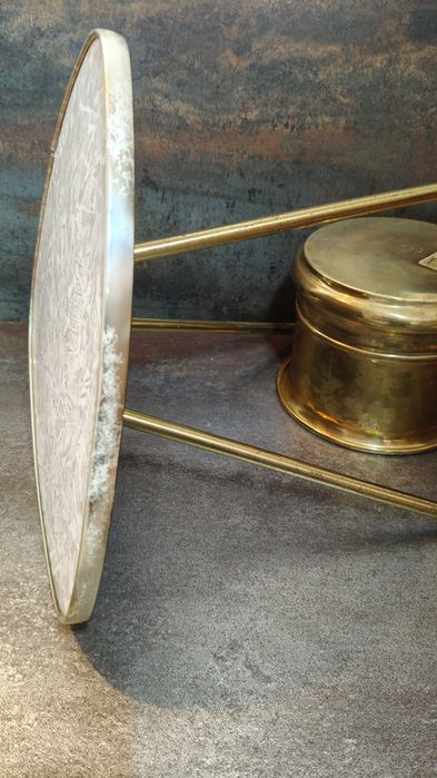 Kwietnik, donica mosiądz, Gilde handwear, vintage, Art Deco