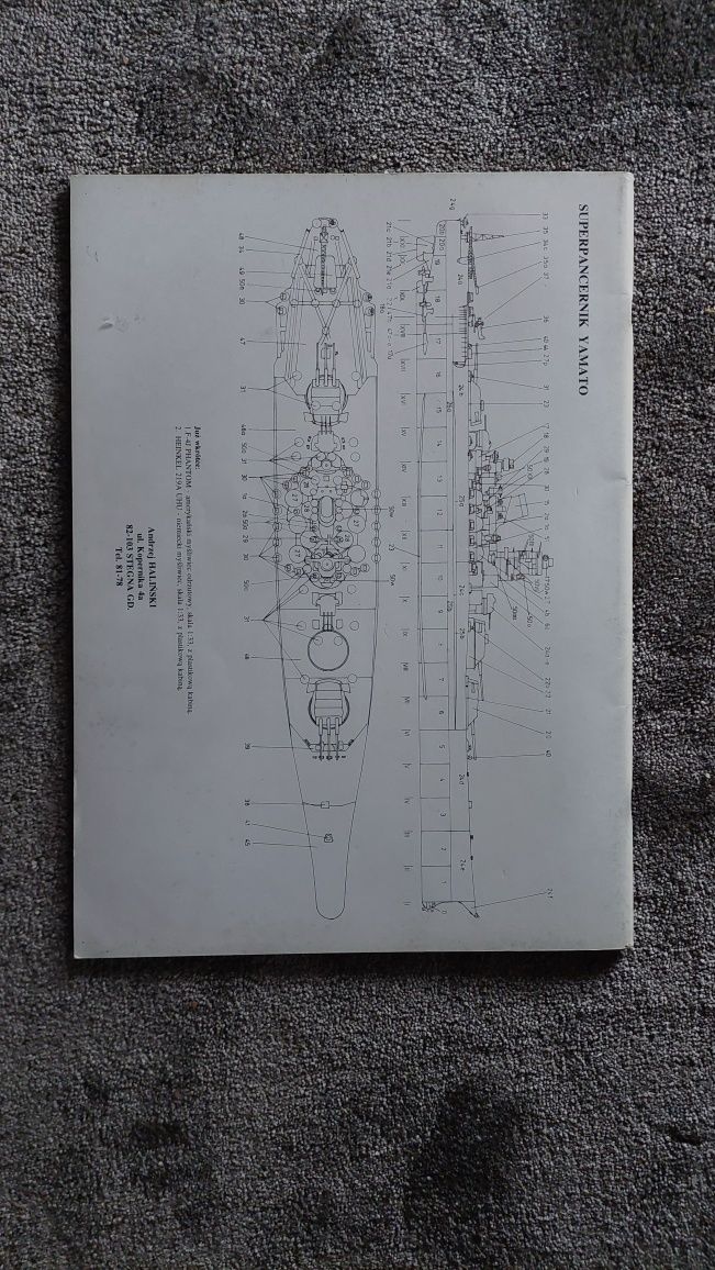 Kartonowy Arsenał pancernik Yamato 9/92