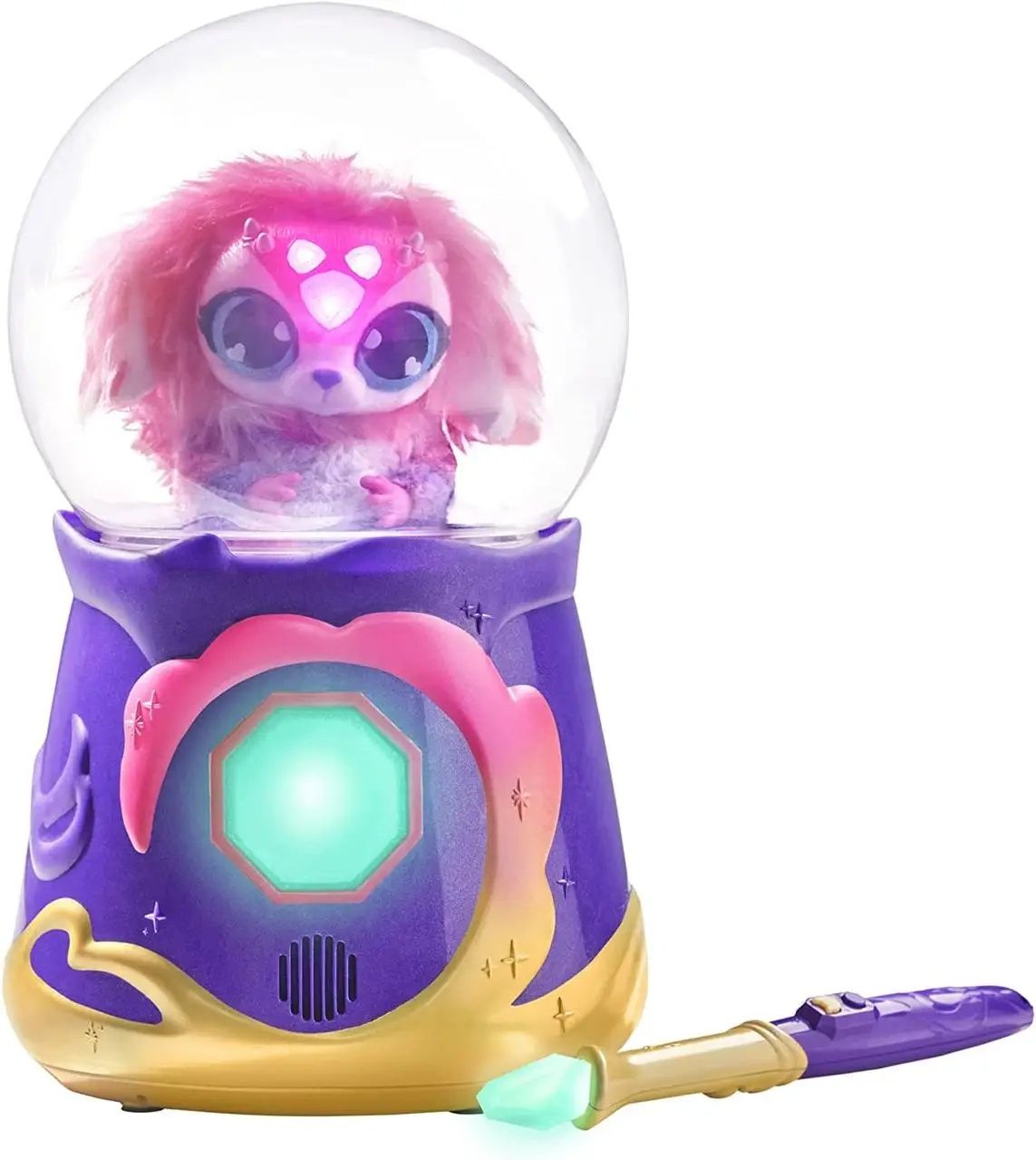 Интерактивный волшебный хрустальный шар с розовой плюшевой игрушкой Ma