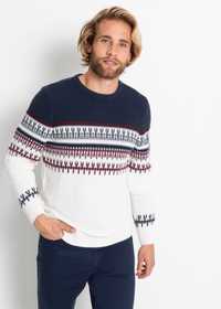 B.P.C męski sweter z norweskim wzorem r.XXL