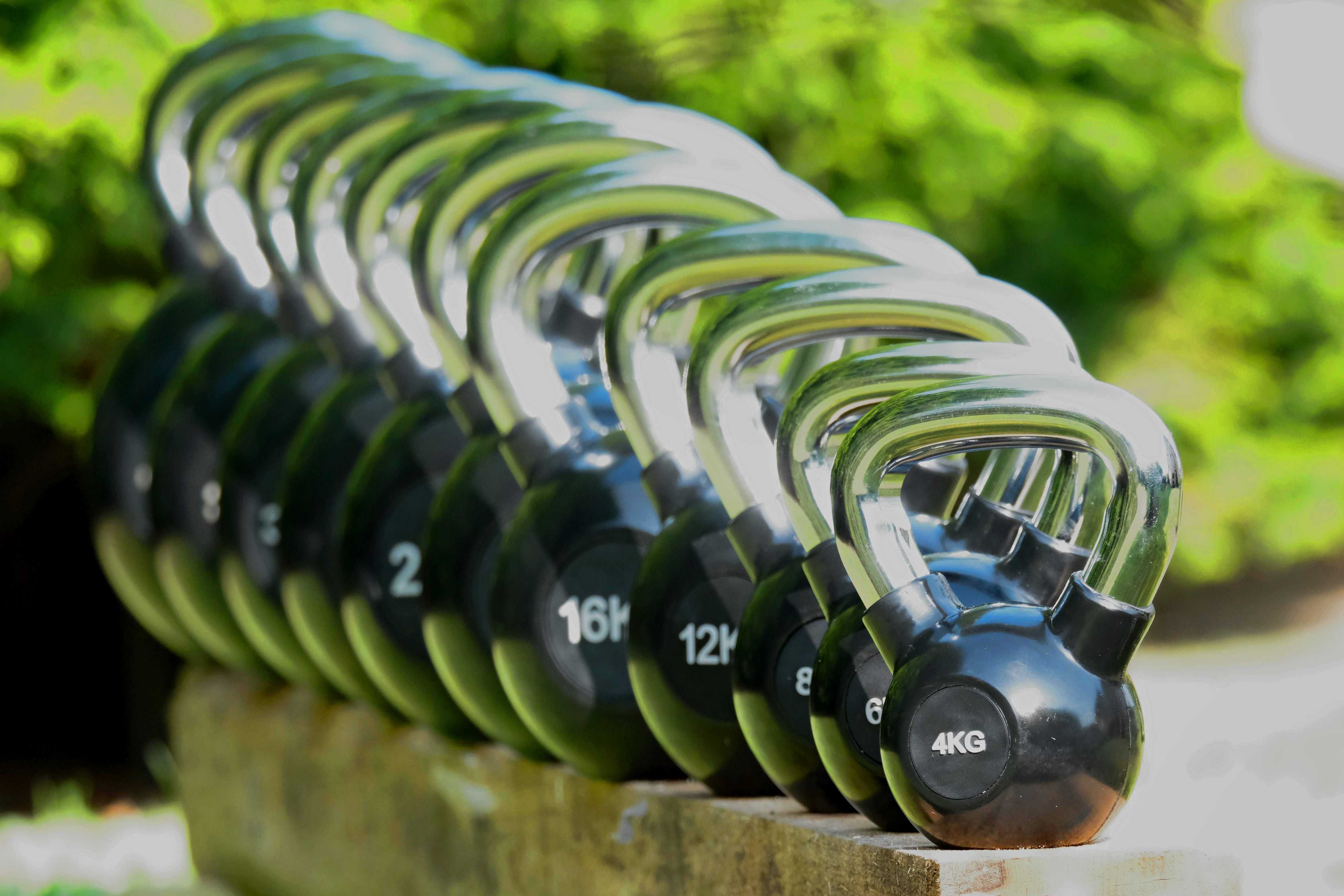Kettlebells 4-40kg pełna guma chrom nowe