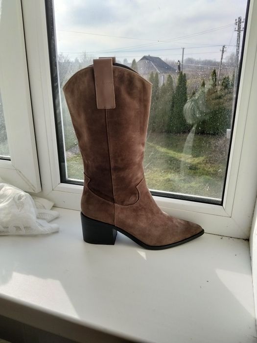 Сапожки ковбої замш