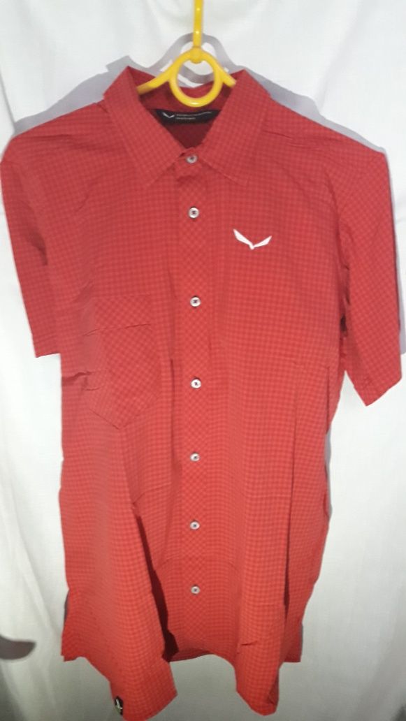Трекова чоловіча сорочка Salewa Puez Mini Check Dry M S/S SRT RED