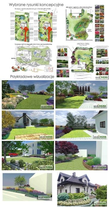 Projektowanie ogrodów, trawniki z rolki, zagospodarowanie wody