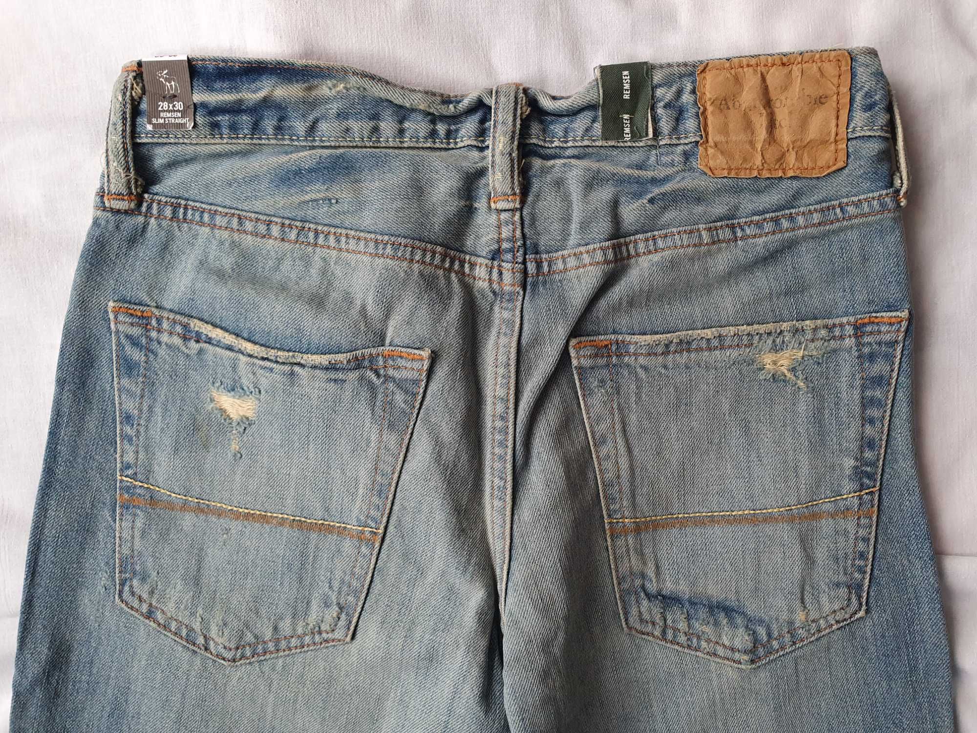 Nowe Oryginalne Spodnie Jeans Abercrombie & Fitch 28x30