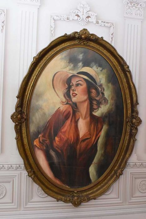 Olga Boznańska - Kobieta W Kapeluszu - Duży Stary Polski Obraz